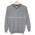 Worsted small v-neck cashmere men's sweater